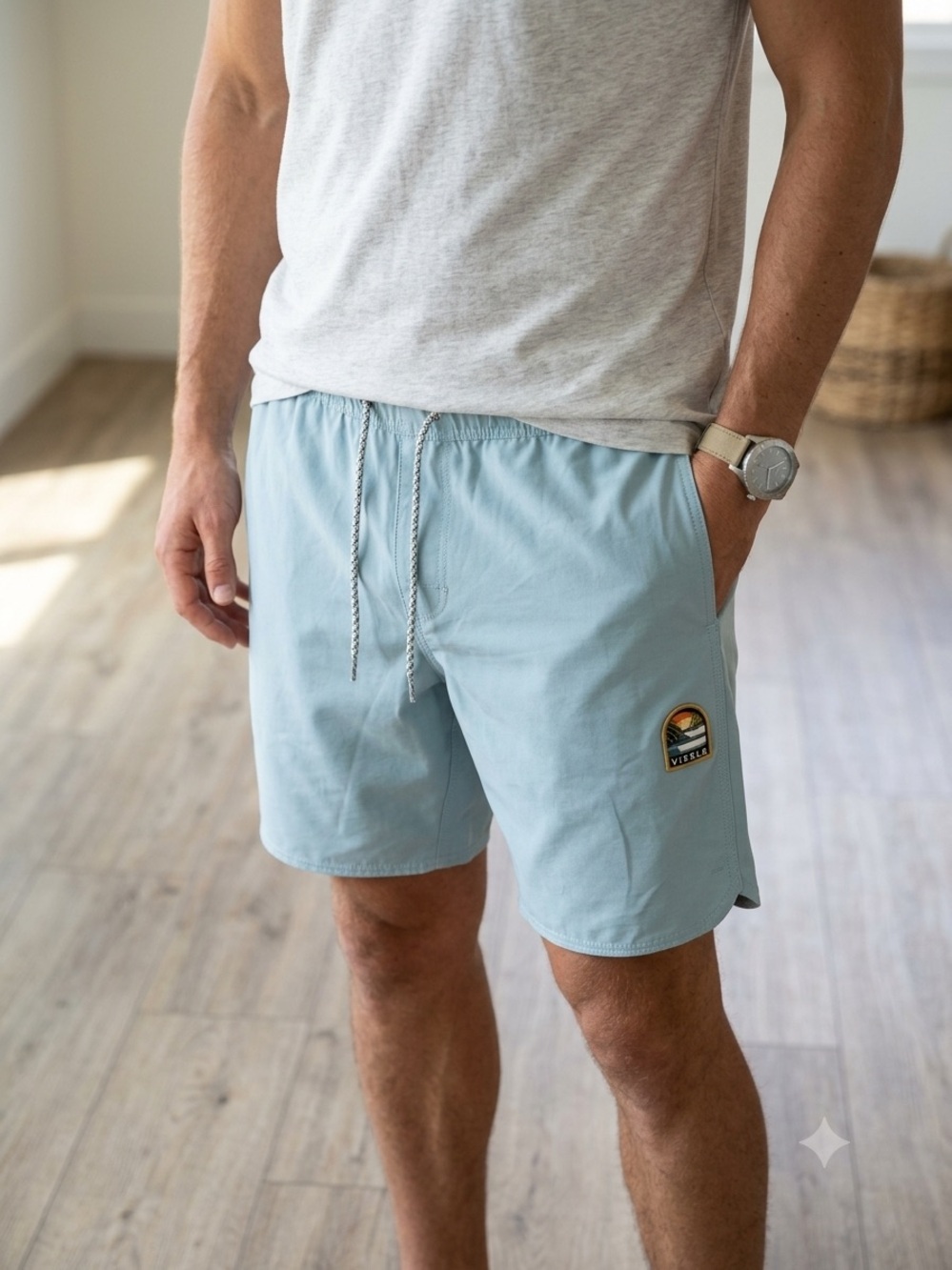 Vissla Ecolastics Hybrid Surf Costal Swim boardshort blue size Large.